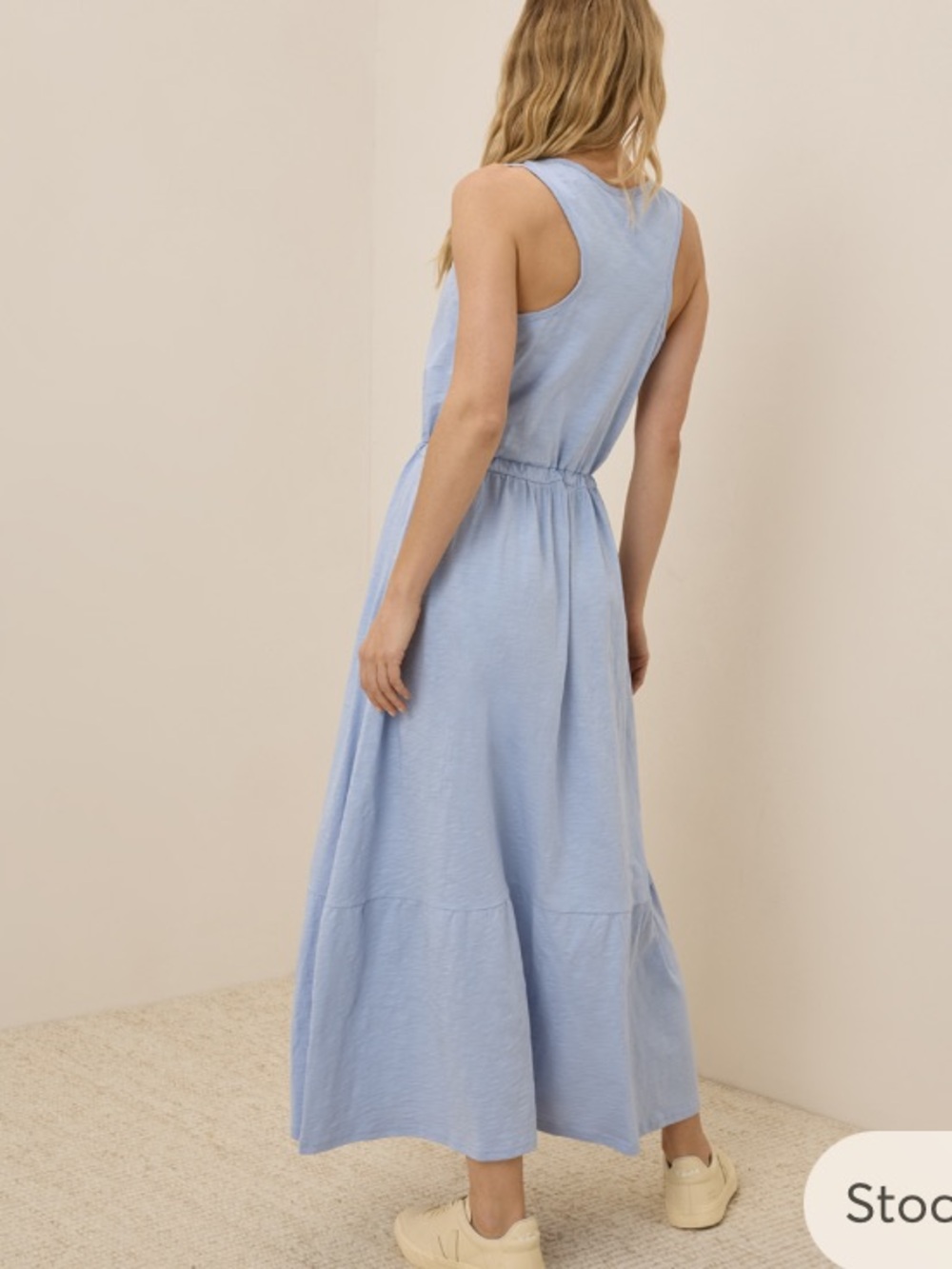 Pact Large Womens Relaxed Slub Tank Maxi Dress Organic cotton breathable coastal - Picture 15 of 15